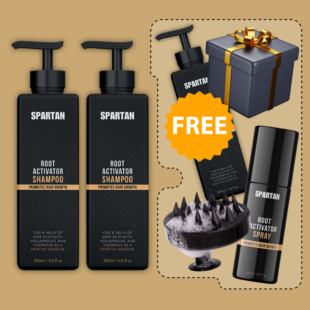 Shampoing Activateur de Racines Spartan Abonnement